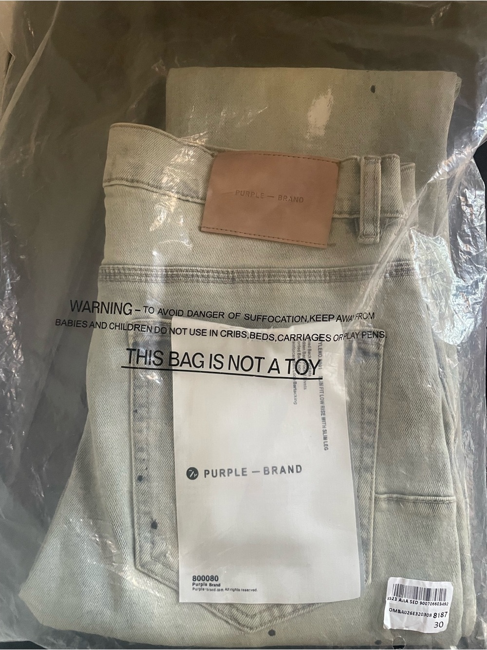 Purple Brand Men’s Skinny Jeans in Light Gray